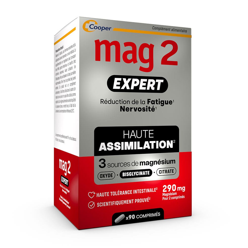 Mag 2 Expert Magnésium Bisglycinate 90 comprimés
