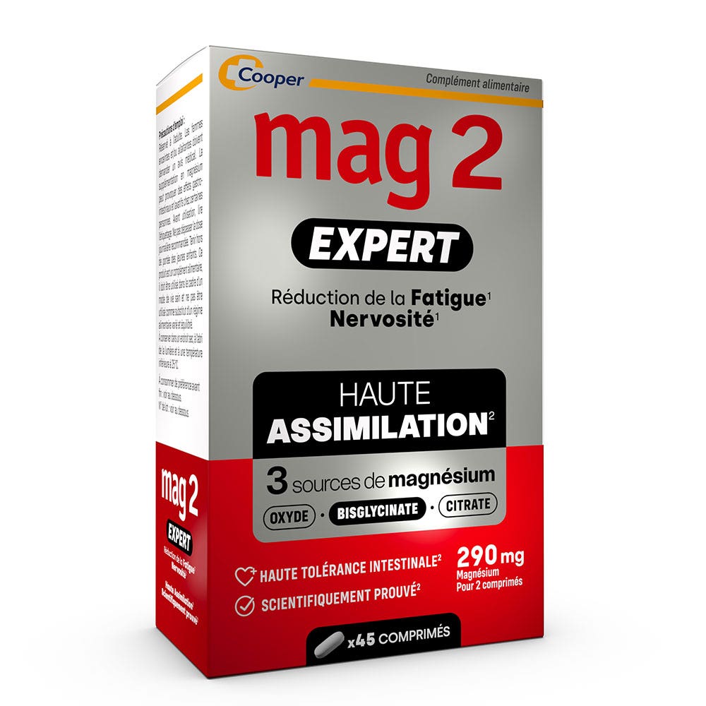 Mag 2 Expert Magnésium Bisglycinate 45 comprimés