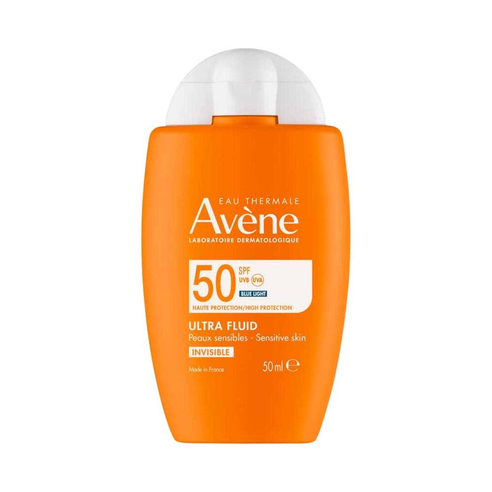 Avène Solaire Ultra Fluid SPF50 UVB UVA Lumière Bleue 50ml