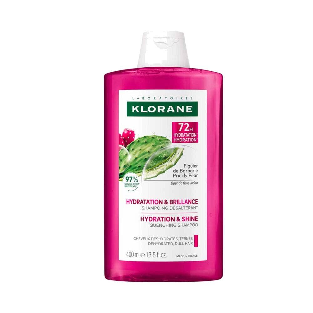 Klorane Figuier de Barbarie Shampooing Désaltérant 72h Hydratation & Brillance 400ml