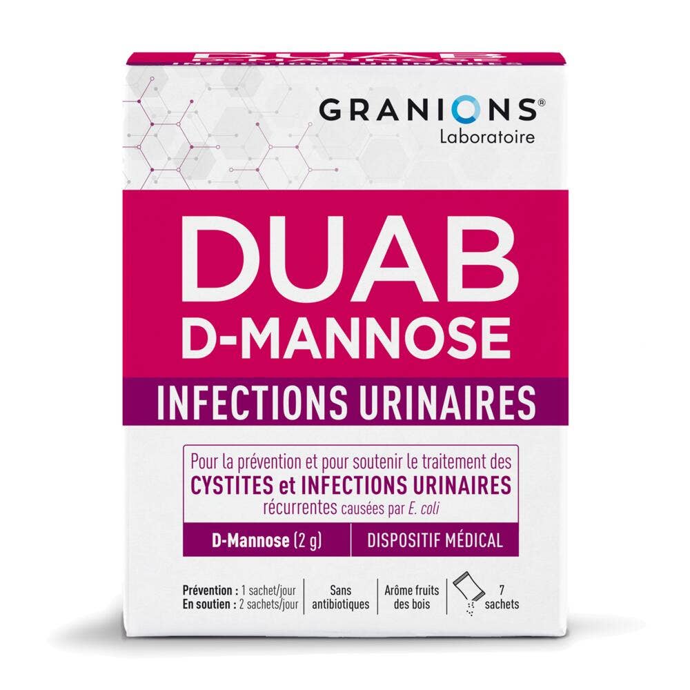 Granions DUAB D-Mannose Infections urinaires 7 sachets