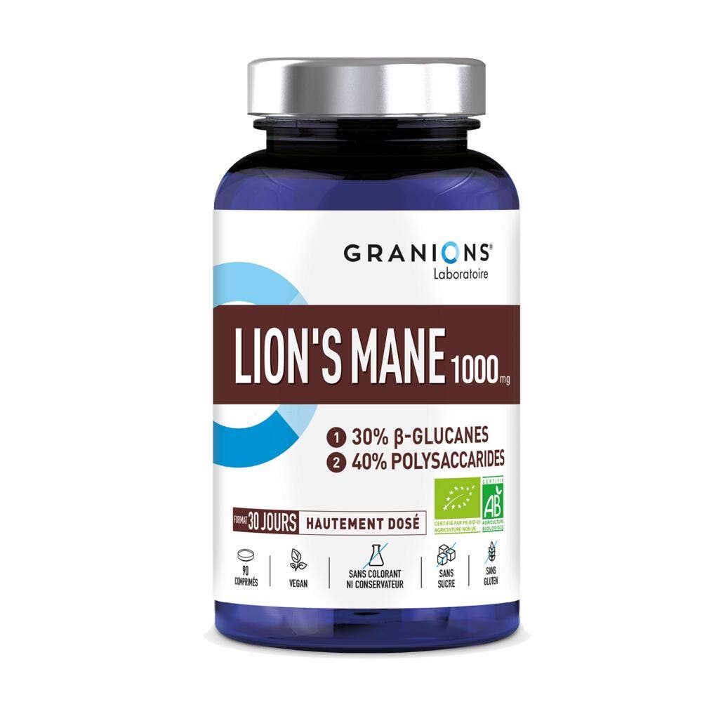 Granions Lion'S Mane Bio 1000 Mg 90 comprimés