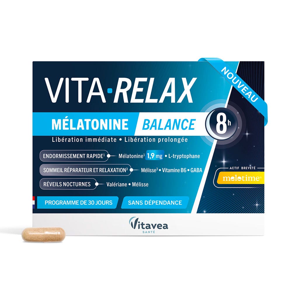 Vitavea Santé Vita Relax Mélatonine Balance 30 gélules
