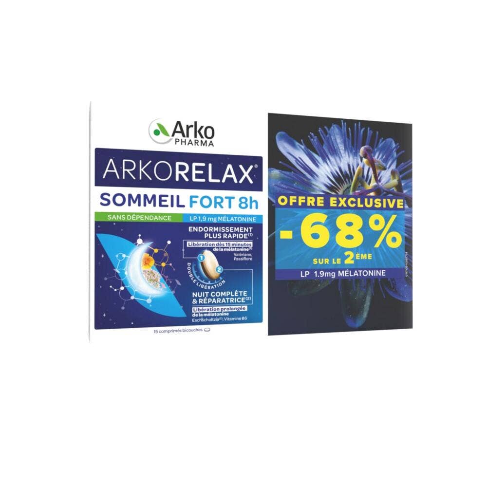 Arkopharma Arkorelax Sommeil Fort 24 2x15 comprimés