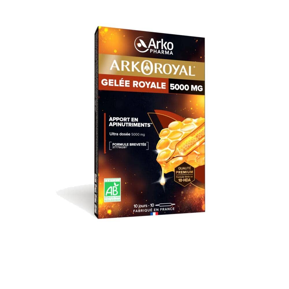 Arkopharma Arkoroyal Gelée Royale 5000 Mg Bio 10 ampoules