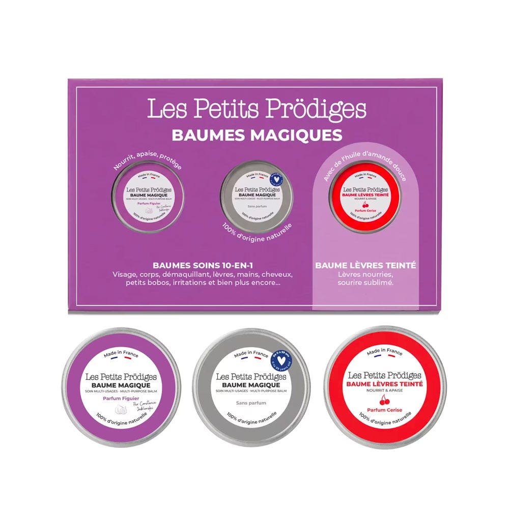 Les petits prodiges Coffret Trio de Baume Neutre Figuier et Teinté