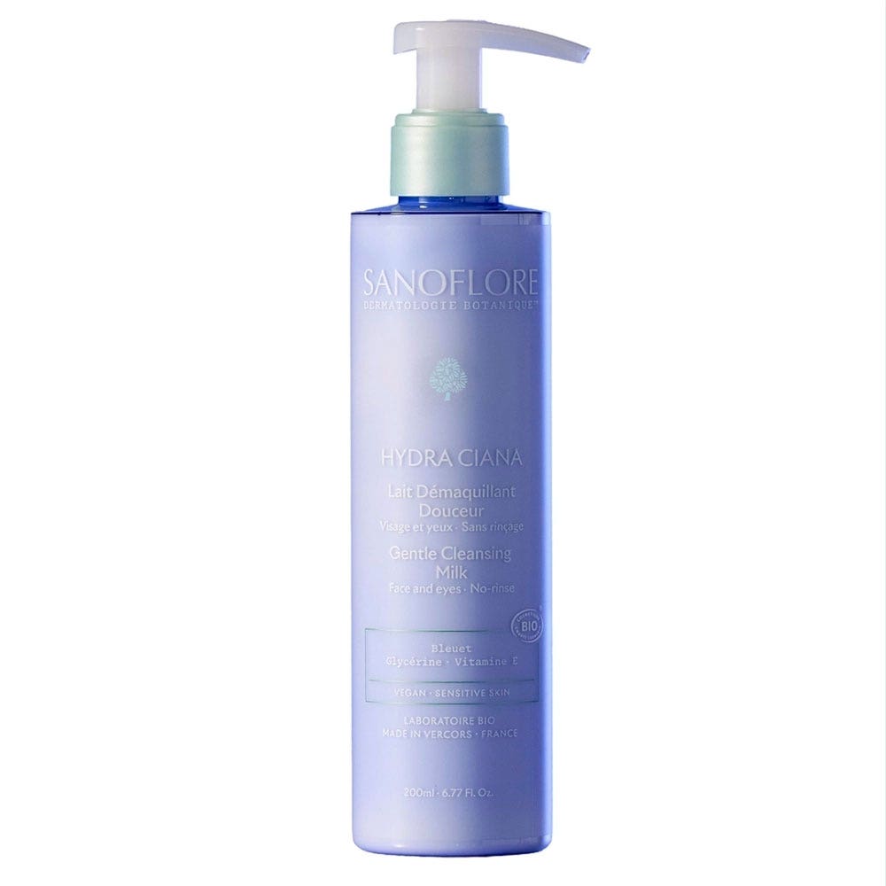 Sanoflore Hydra Ciana Lait Démaquillant Douceur Bio Visage et Yeux 200 ml