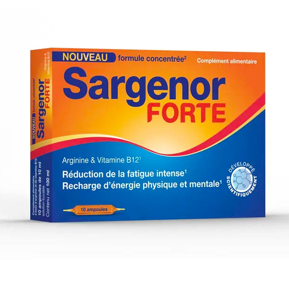 Sargenor Forte Réduction de la fatigue 10 ampoules