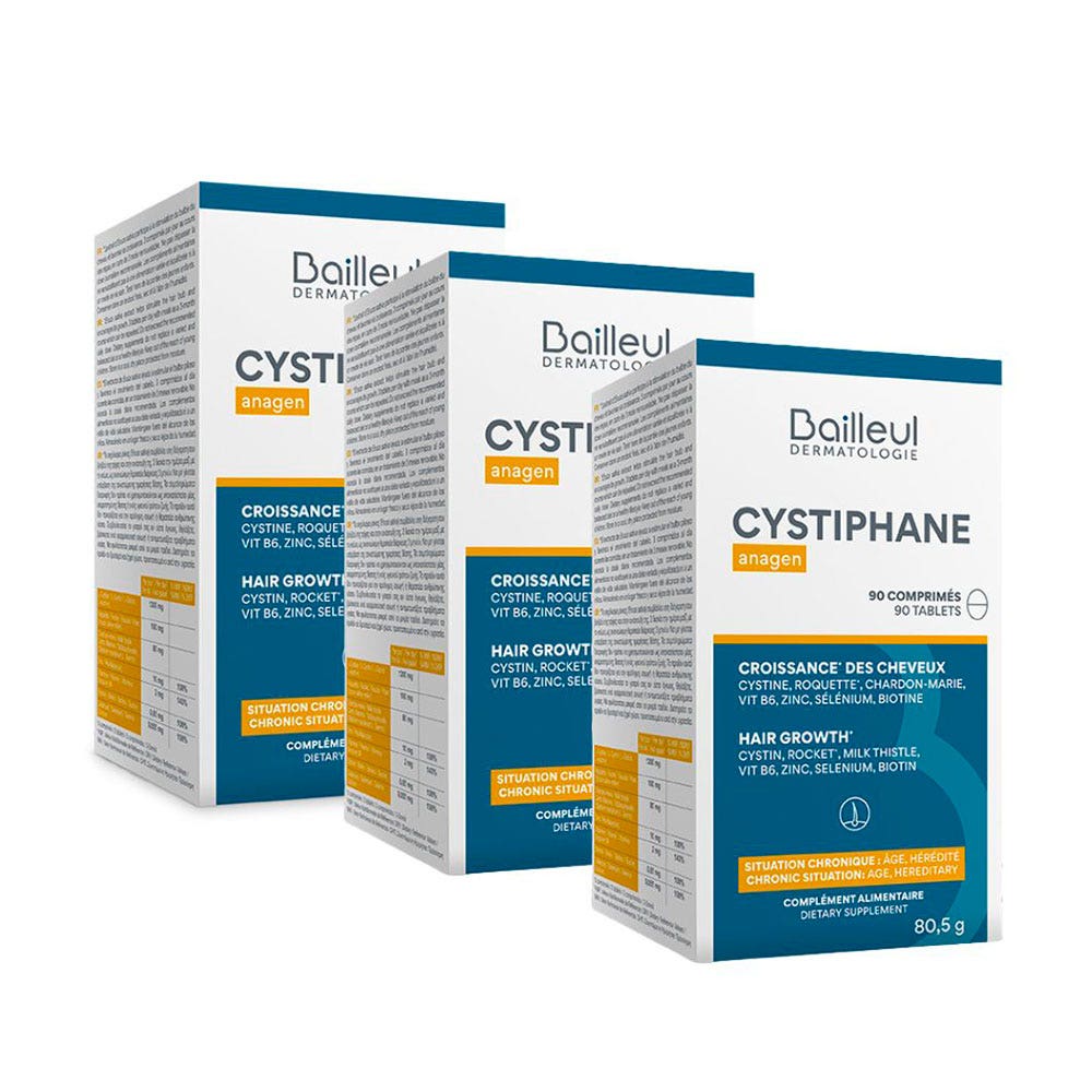 Bailleul Cystiphane Anagen Croissance Des Cheveux Situation Chronique 3x90 comprimés