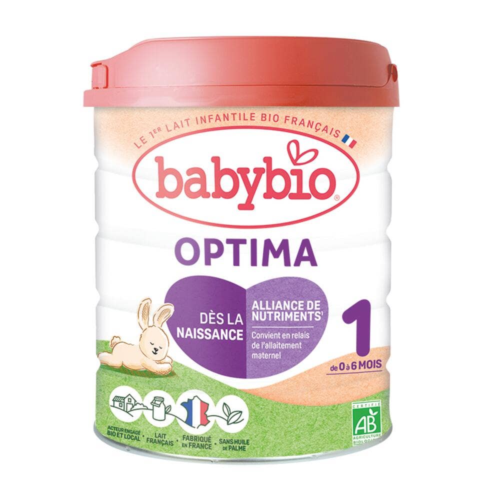 Babybio Laits Infantiles Optima 1 En Poudre Bio De 0 A 6 Mois 800g