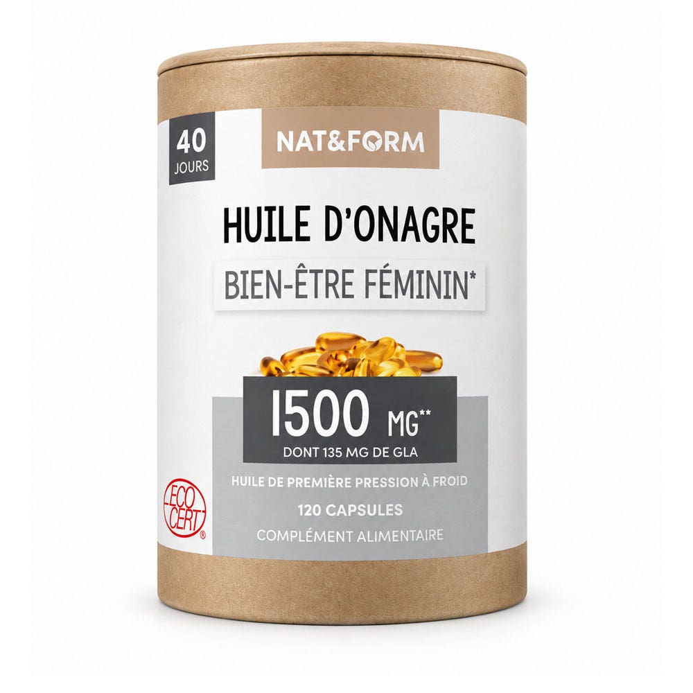 Nat&Form Huile d'onagre 120 capsules