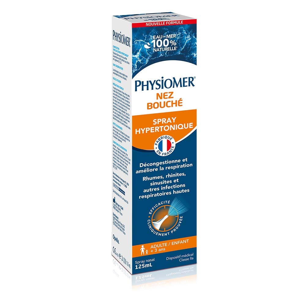 Physiomer Nez Bouché Spray Hypertonique Adultes Et Enfants 125ml