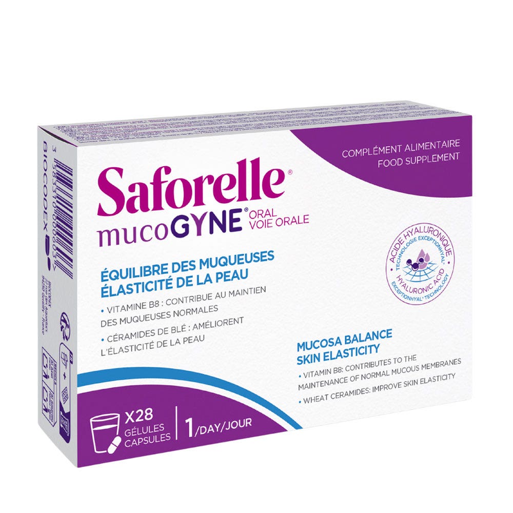 Saforelle Mucogyne Acide hyaluronique pour voie orale 28 gélules