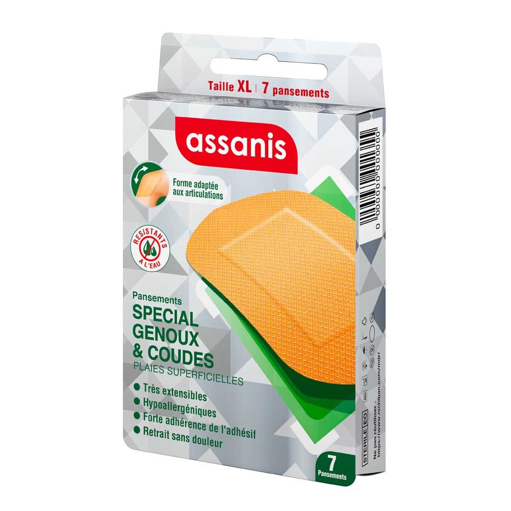 Assanis Pansements spécial genoux & coudes x7