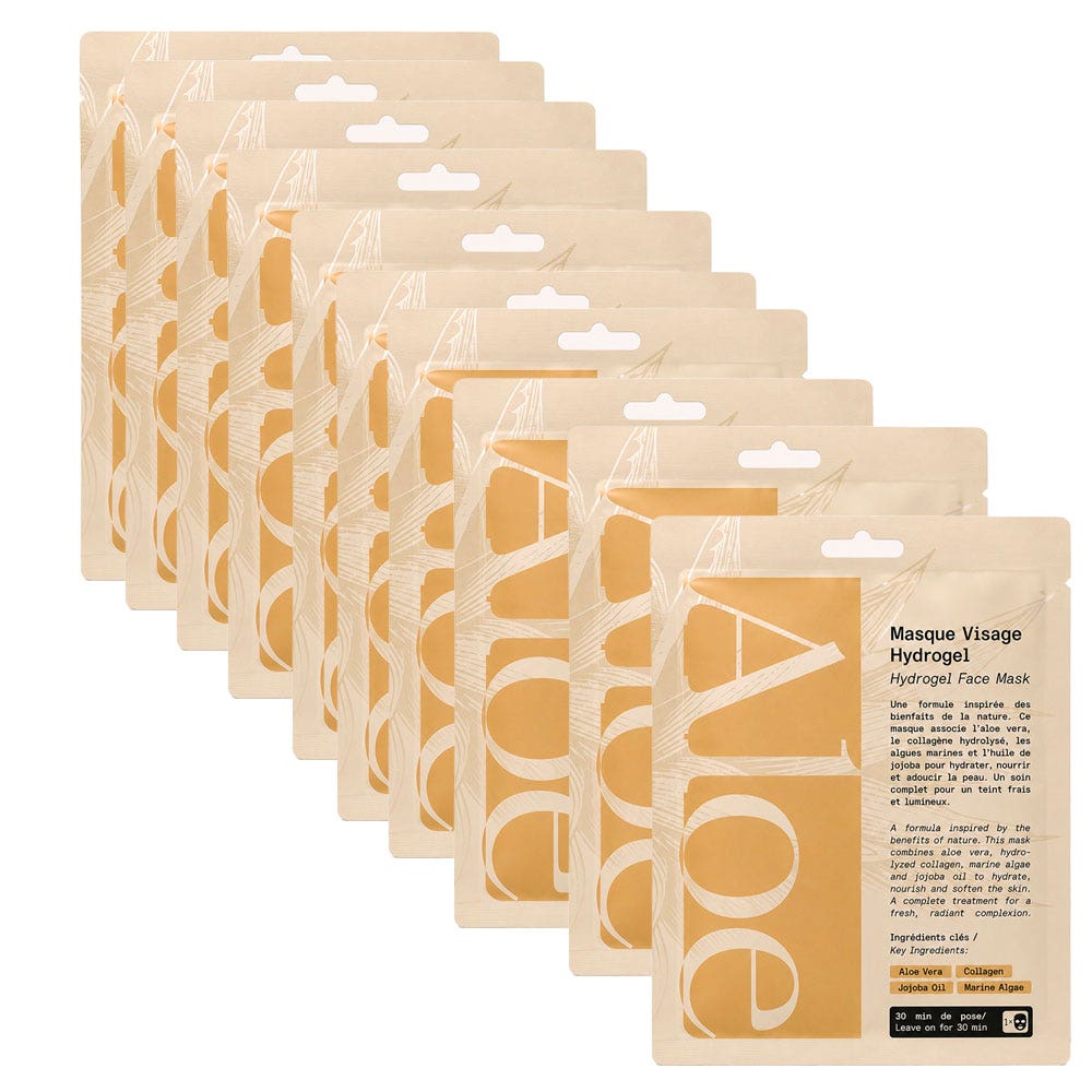 Aloe Paris Masques visage hydrogel 10 masques