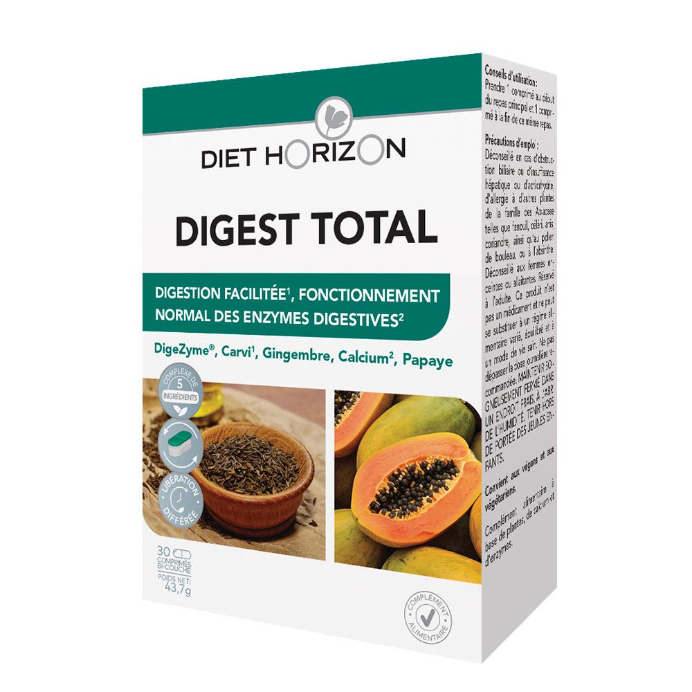 Diet Horizon Digest Total 30 comprimés bi-couches