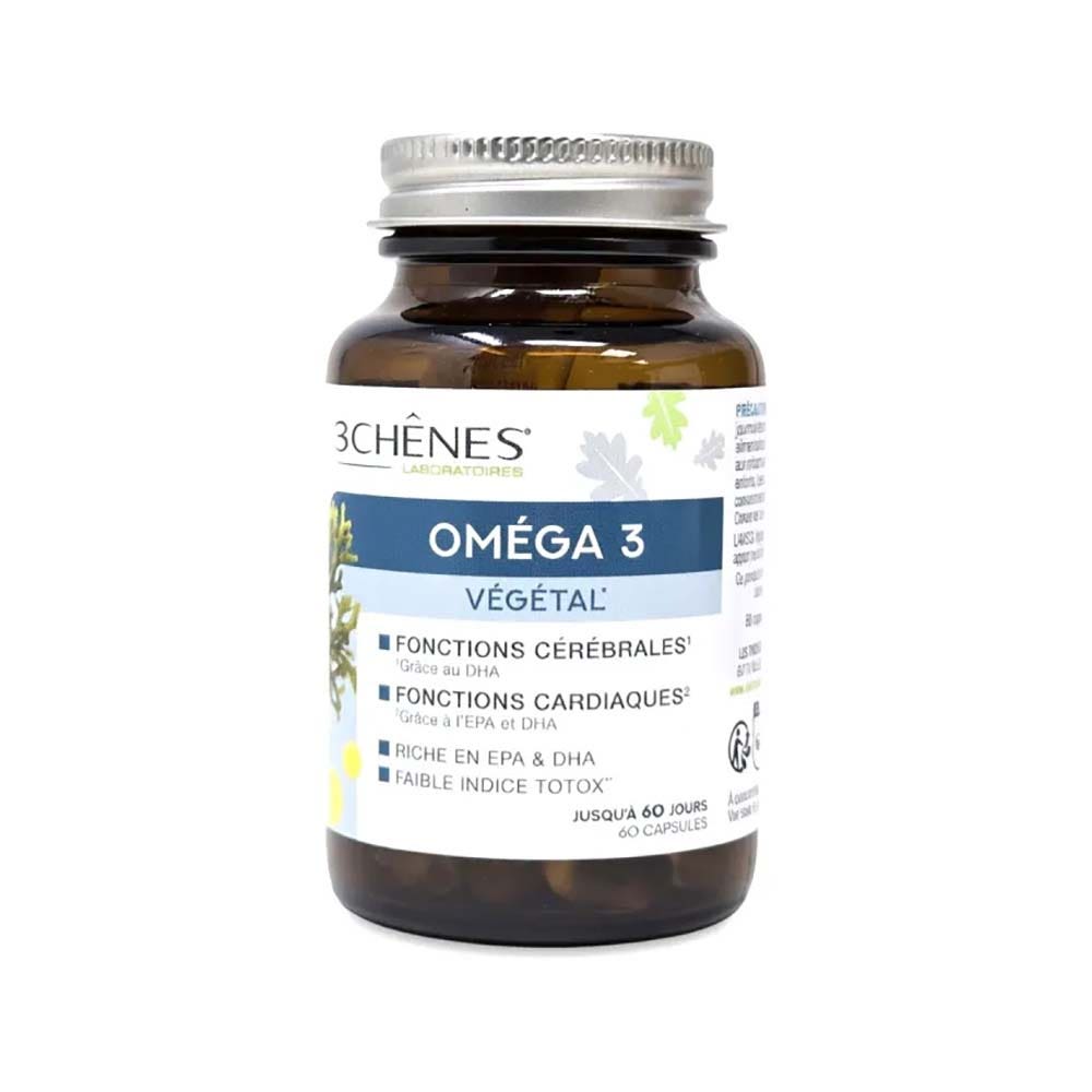3 Chênes Omega 3 Végétal 60 capsules
