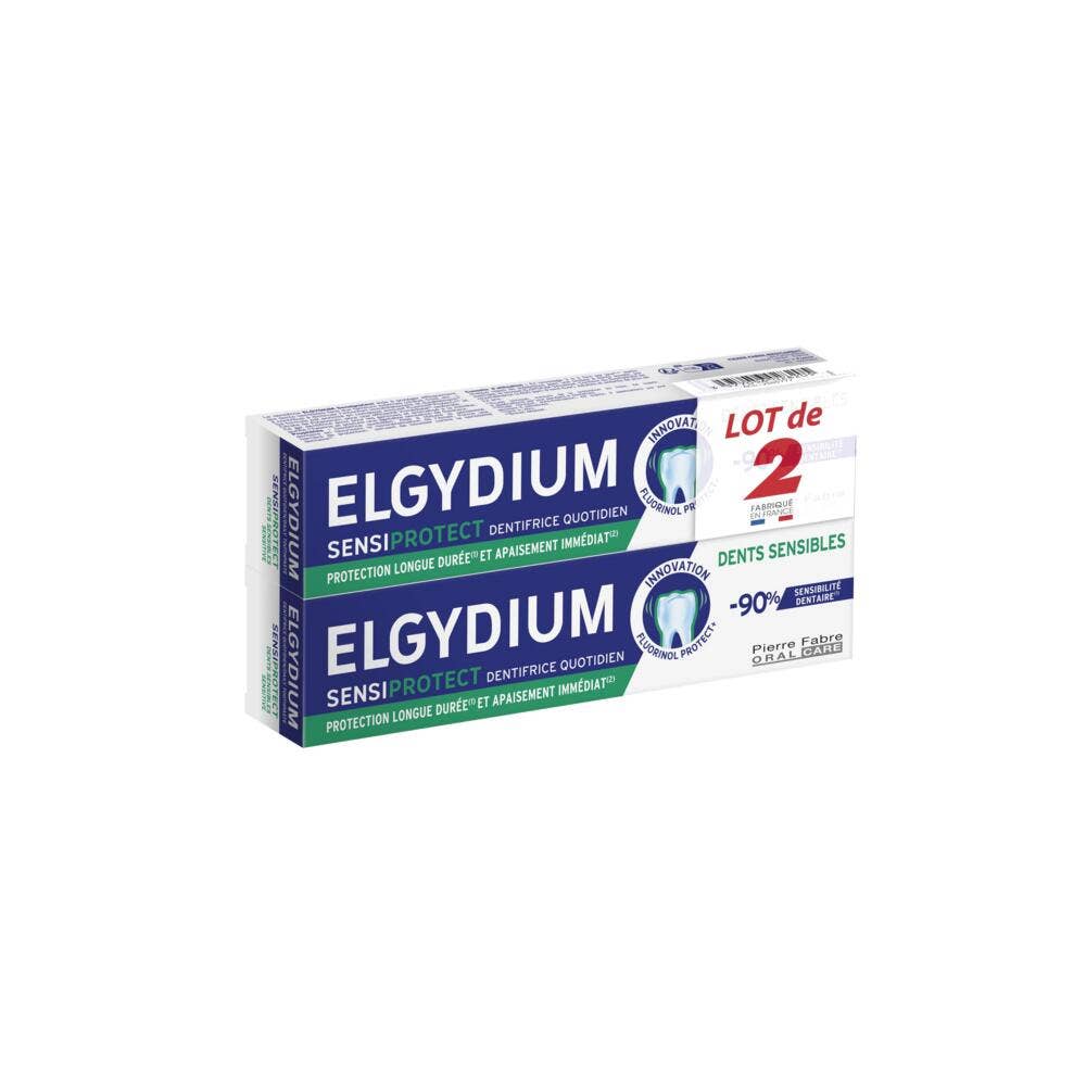 ELGYDIUM DENTIFRICE DENTS SENSIBLES AU FLUORINOL 2X75ML