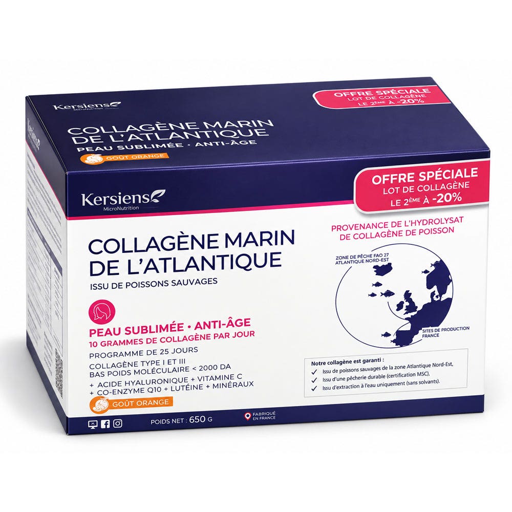 Kersiens Collagène Marin de Bretagne Peau sublimée et Anti-âge 600g