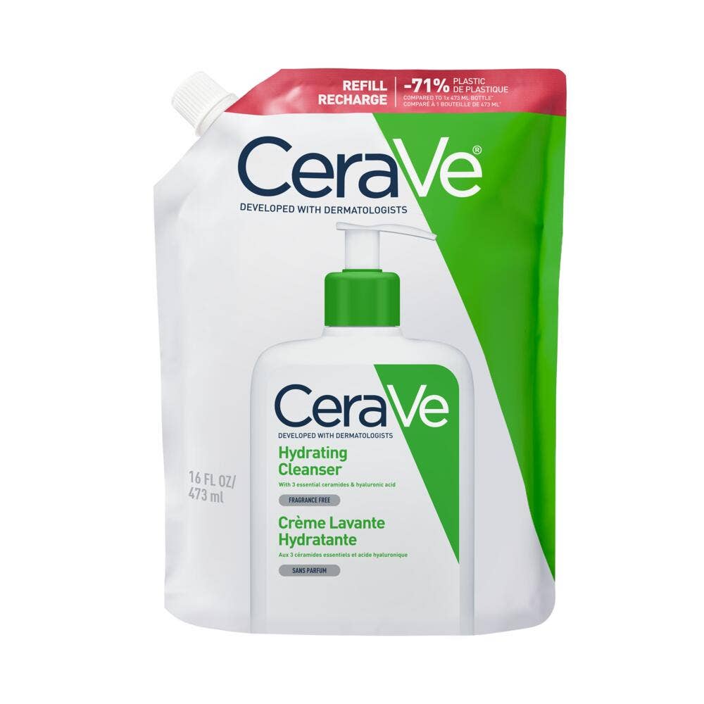 Cerave Cleanser Corps Eco Recharge Crème Lavante Hydratante Visage Et Corps Peaux Normales A Sèches 473ml