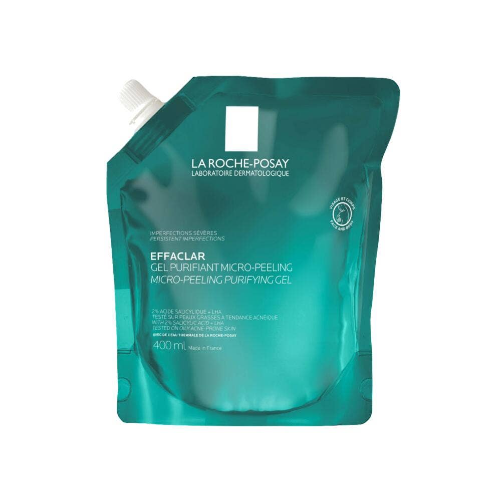 La Roche-Posay Effaclar Eco Recharge Gel Nettoyant Anti-imperfections Visage & Corps 400ml