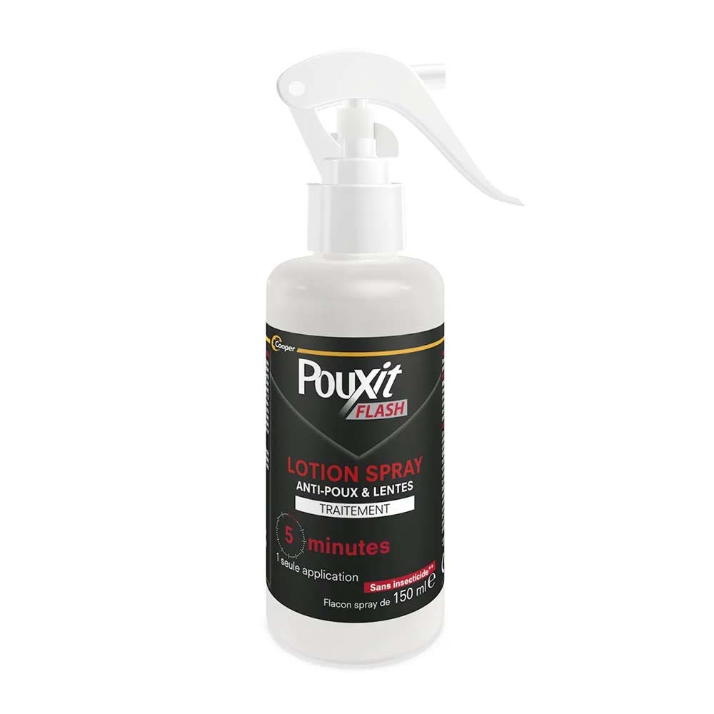 Pouxit Flash Traitement Lotion Spray Anti-Poux & Lentes 150ml
