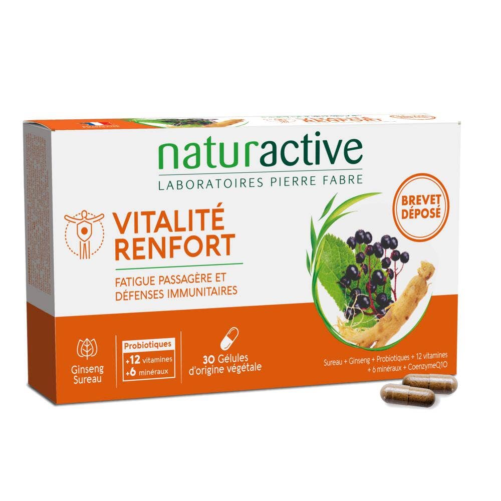 Naturactive Vitalité Renfort Fatigue Passagère et Défenses Immunitaires 30 Gélules