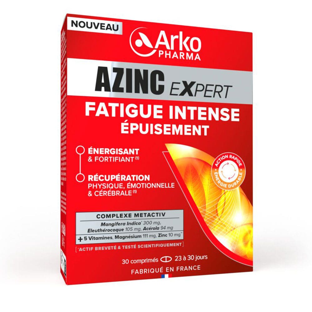 Arkopharma Azink Fatigue Intense 30 comprimés