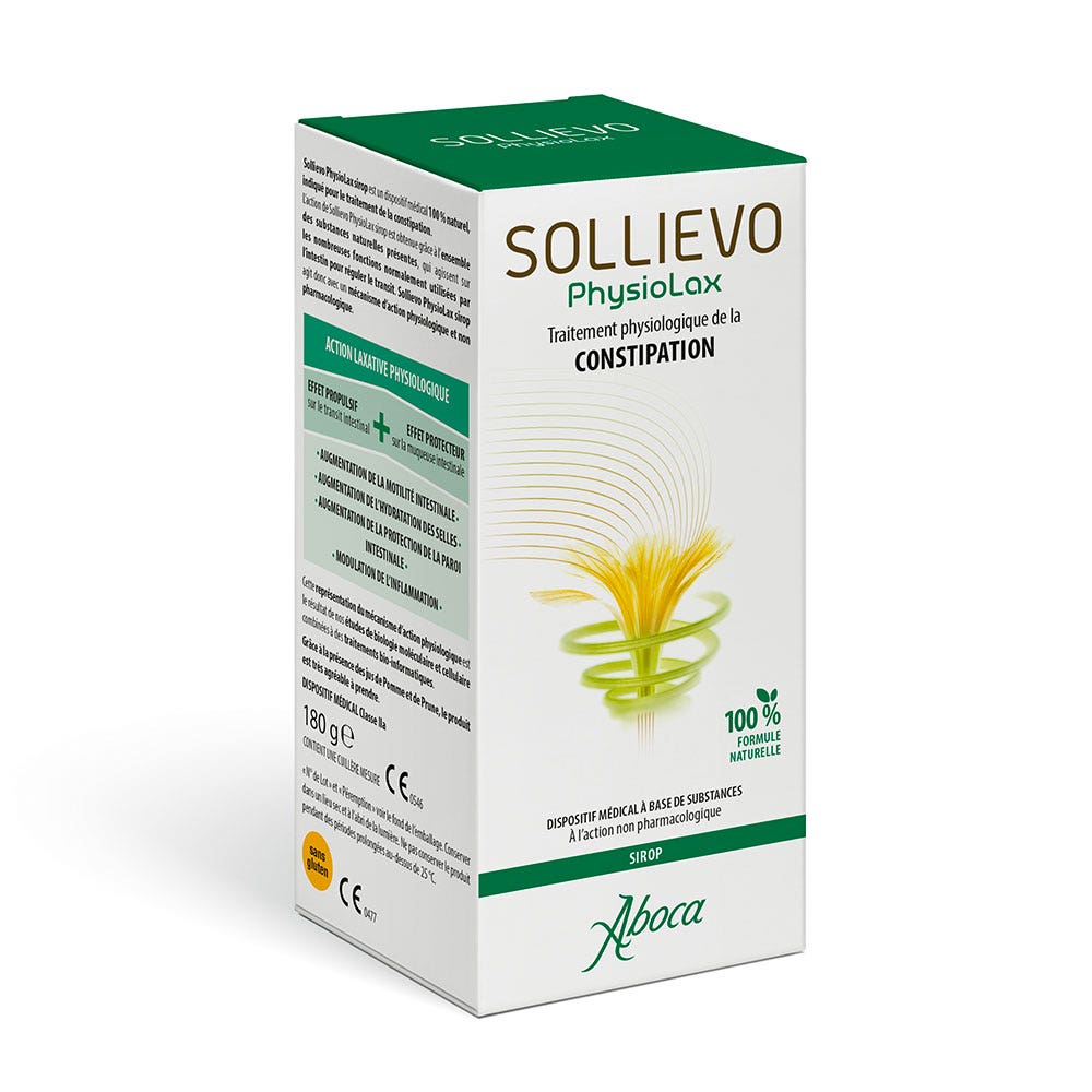Aboca Sollievo Physiolax Sirop Traitement physiologique de la constipation 180g
