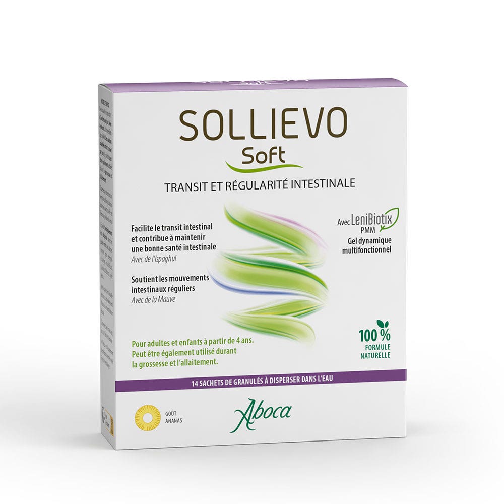 Aboca Sollievo Soft Transit et régularité intestinale 14 sachets granulés