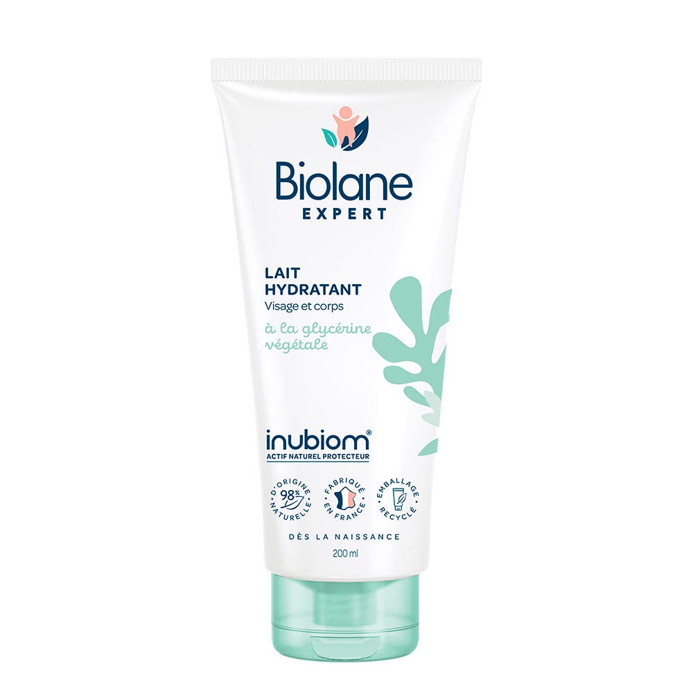 Biolane Expert Lait Hydratant Bébé Visage & Corps à la glycérine végétale 200ml