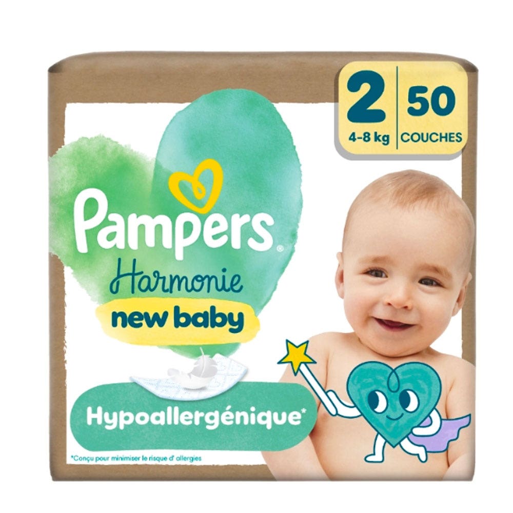 Pampers Harmonie Couches Taille 2 4 à 8kg x50