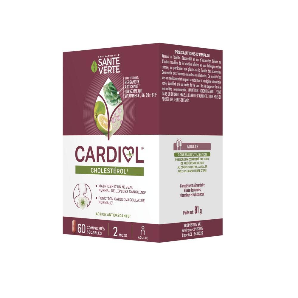 Sante Verte Cardiol Cholestérol 60 comprimés