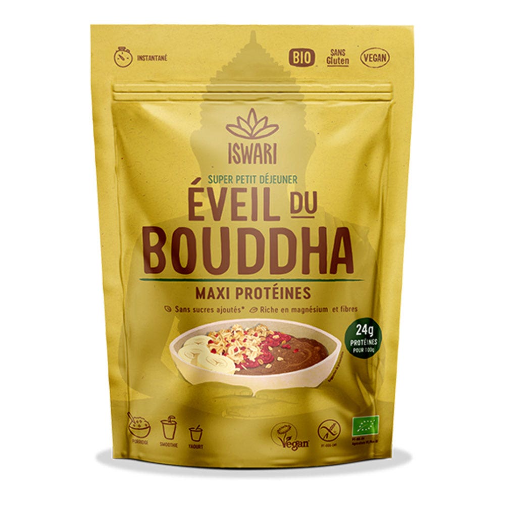 Maxi Protéines Bio 360g Eveil du Bouddha Super Petit Déjeuner Iswari