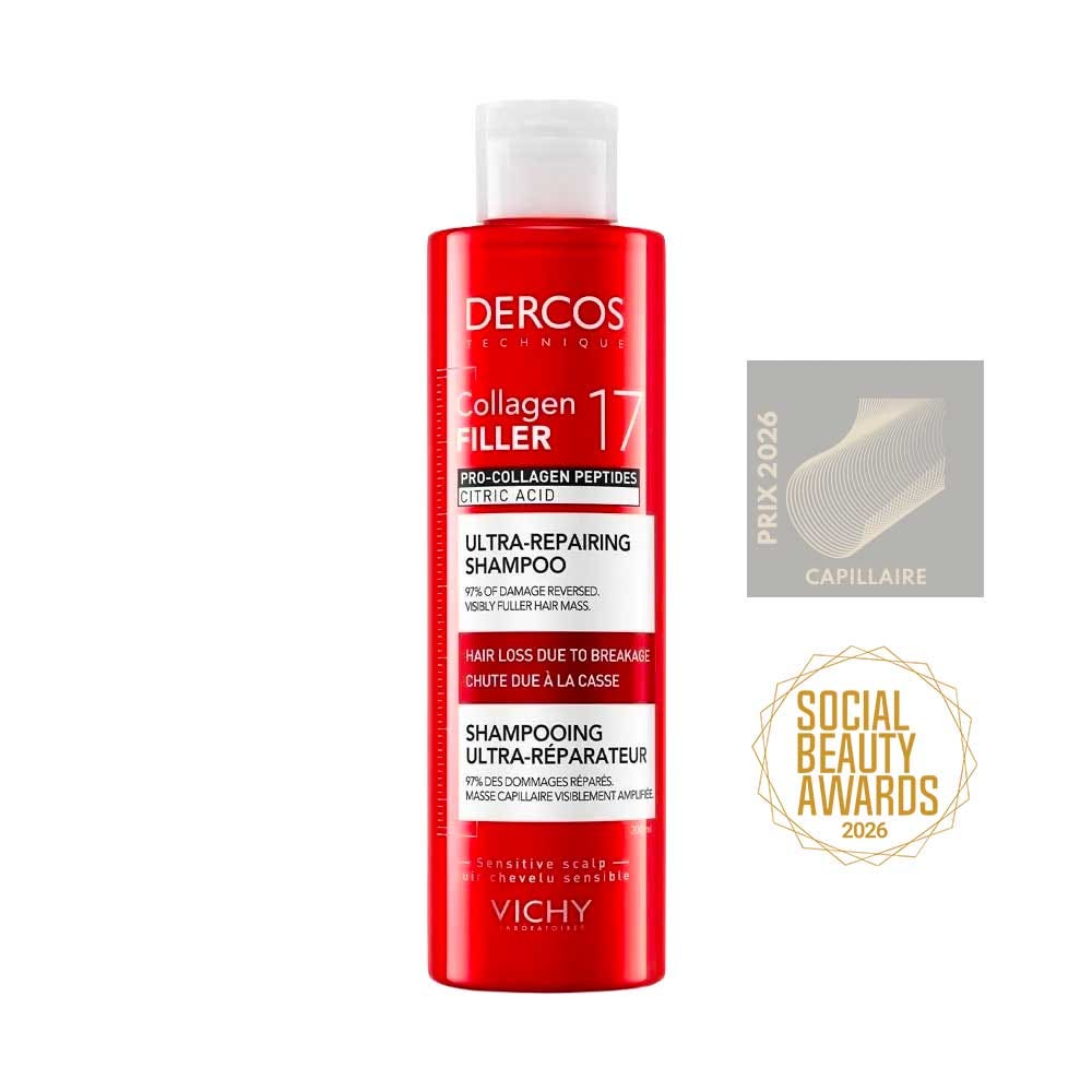 Vichy Dercos Collagen Filler 17 Shampoing Fortifiant Réparateur Intense 200ml