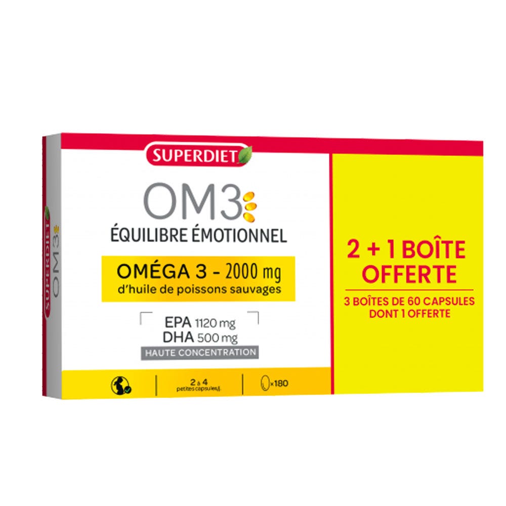 OMEGA 3 EQUILIBRE EMOTIONNEL 180 capsules OM3