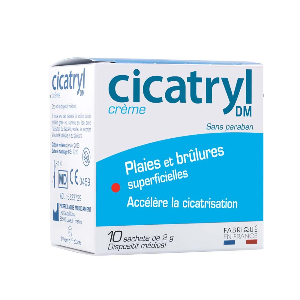 Pierre Fabre Cicatryl Crème Plaies et Ecorchures Superficielles 10 sachets