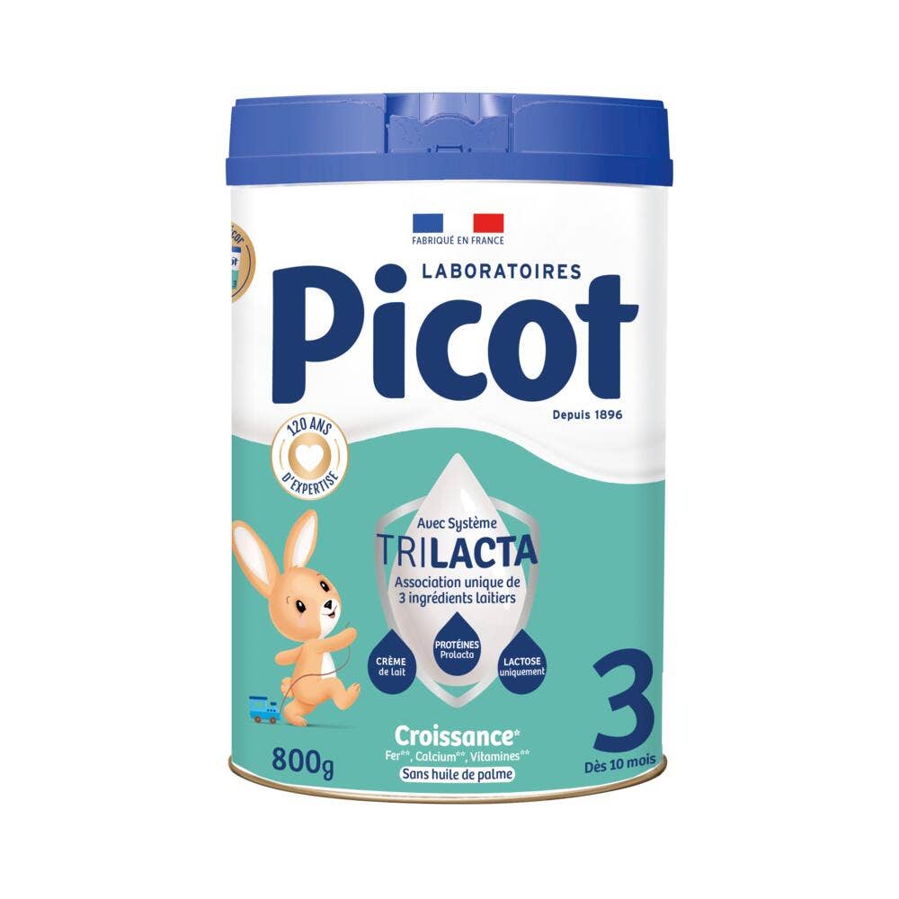 Picot 3 Lait En Poudre Croissance Nature 10 Mois A 3 Ans 800 g