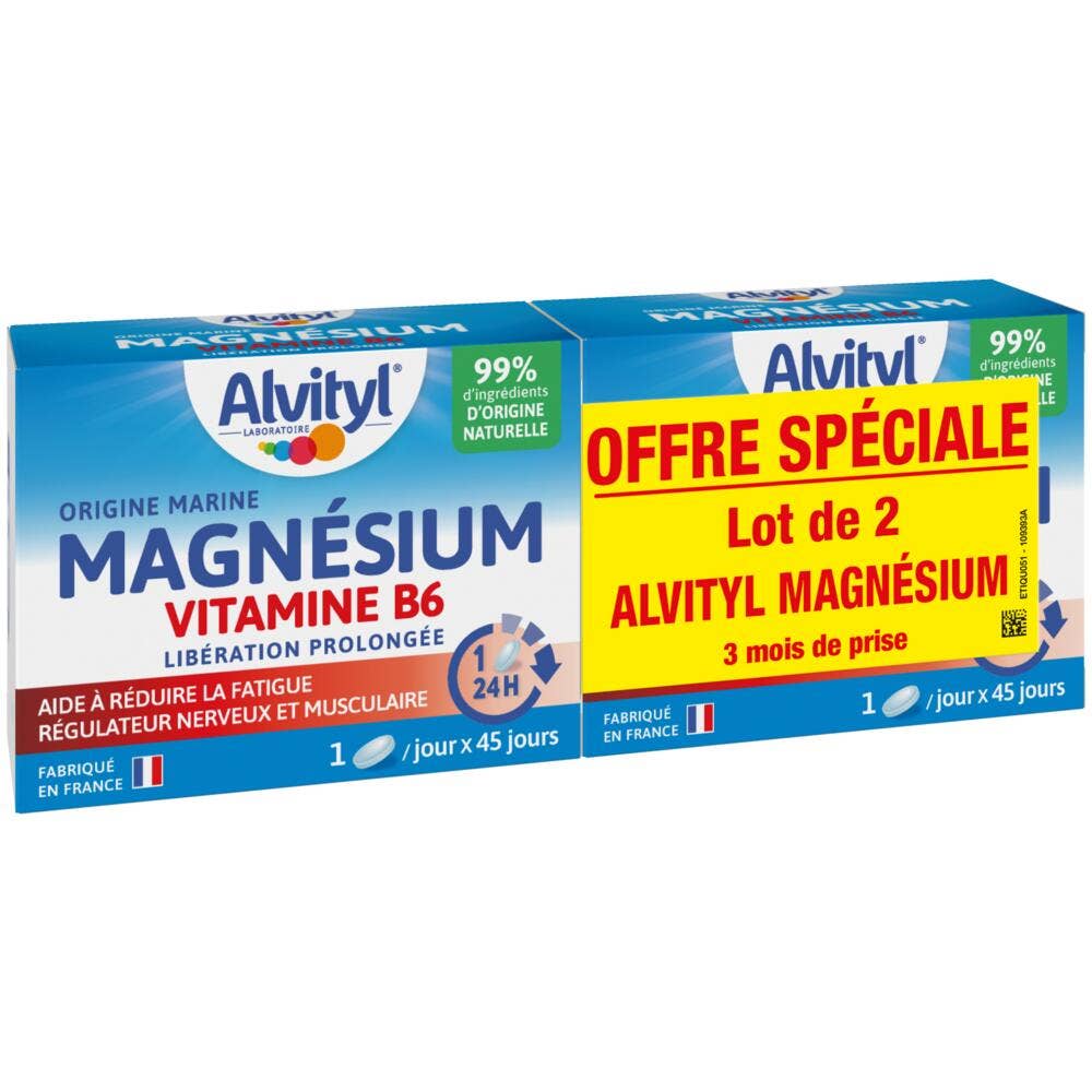 Alvityl Magnésium Vitamine B6 2x45 Comprimés
