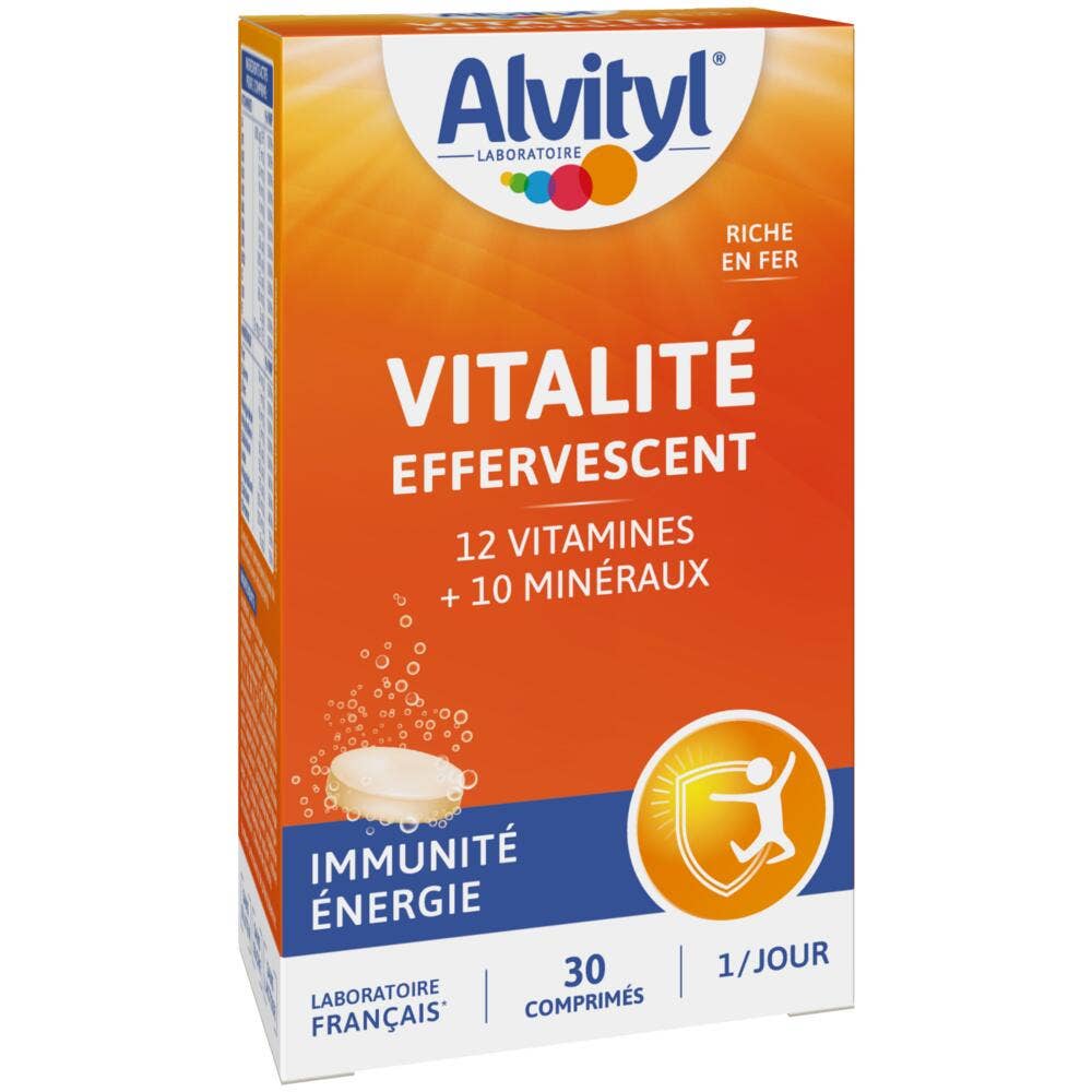 Alvityl Vitalite Immunité Energie 30 Comprimes Effervescents