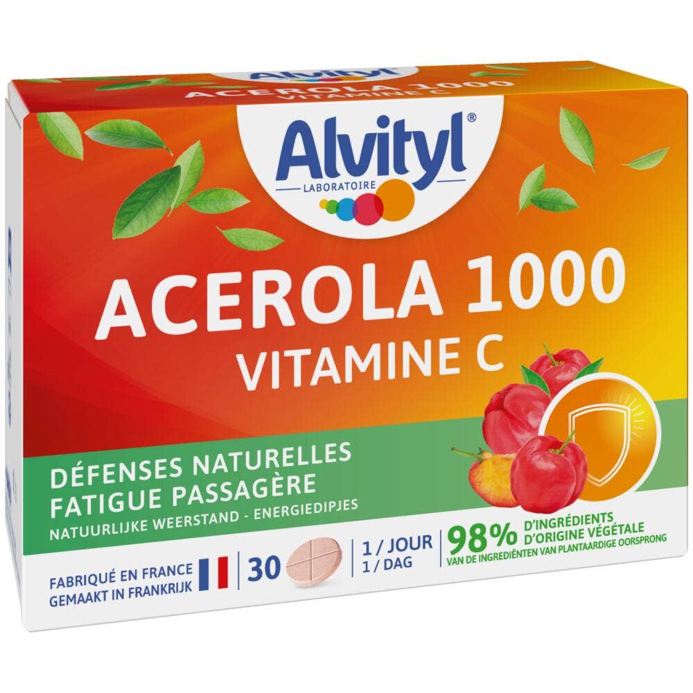 Alvityl Acerola 1000 Vitamine C Immunité 30 Comprimés A Croquer