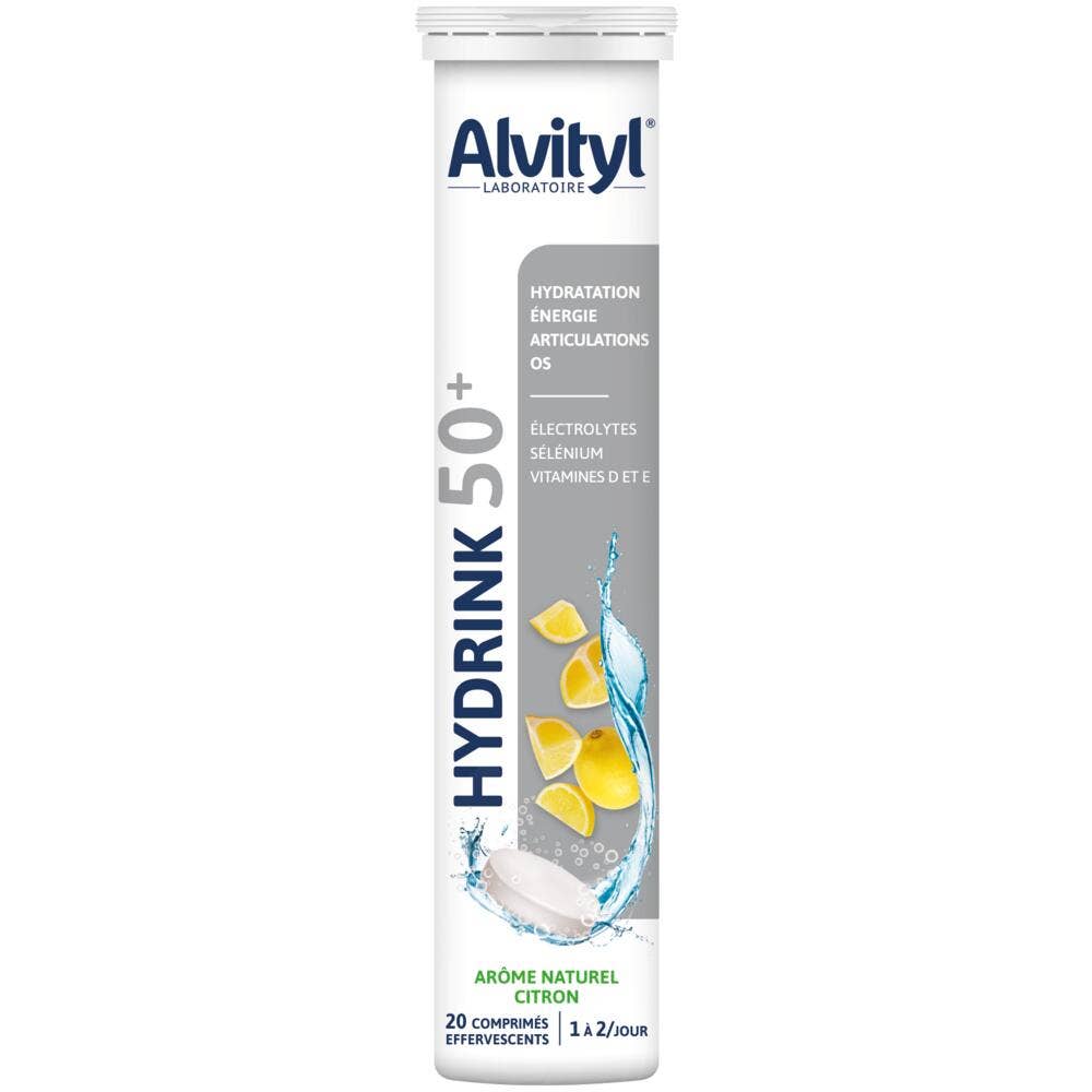 Alvityl Hydrink 50+ 20 Comprimés Effervescents