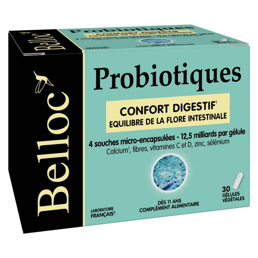 Belloc Probiotiques Confort Digestif x30 gélules végétales