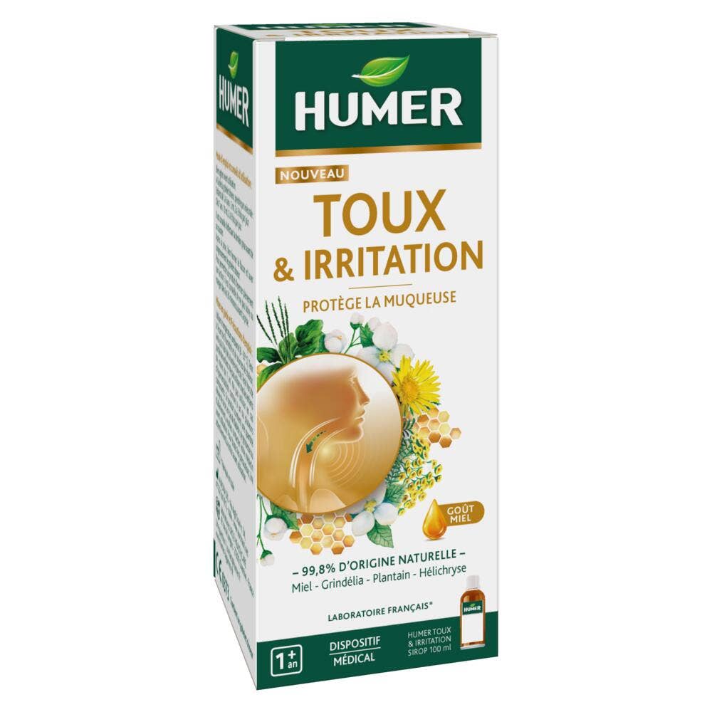 Humer Sirop Toux & Irritation Goût Miel 100ml