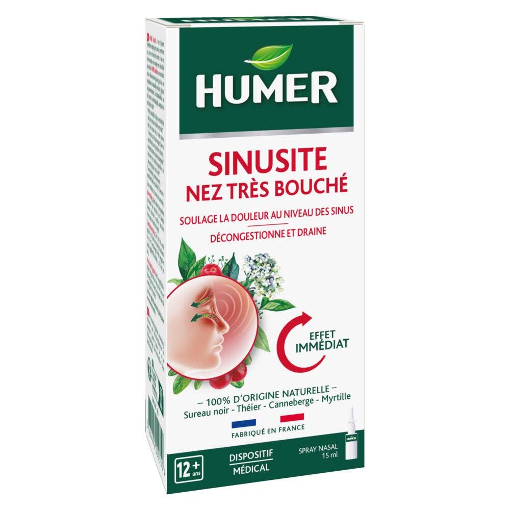 Humer Sinusite Nez Tres Bouche Spray Nasal 15ml