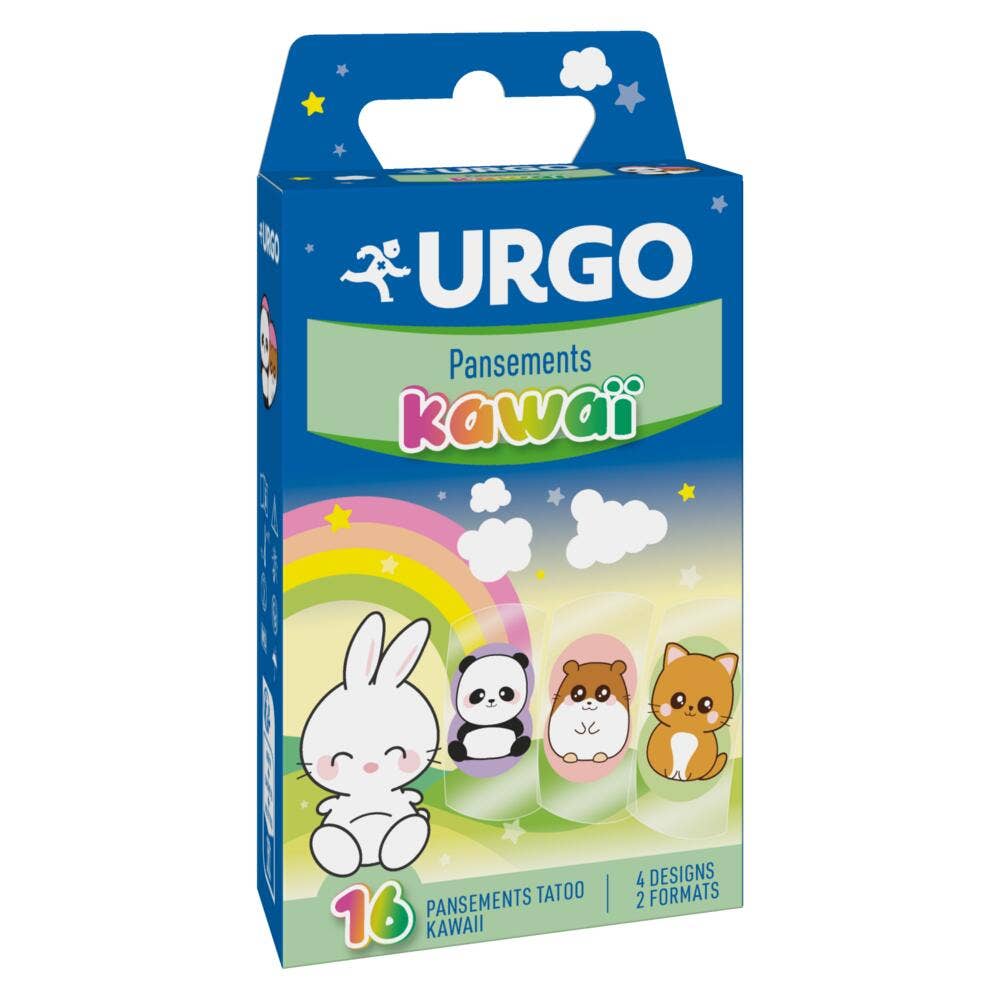 Urgo Pansements Kawai Tatoo Plaies Superficielles Dès 3 Ans x16