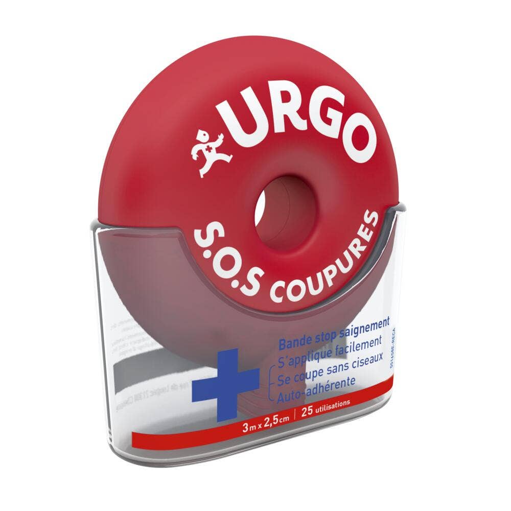 Urgo Sos Coupures Bande Stop Saignement 3m x 2,5cm