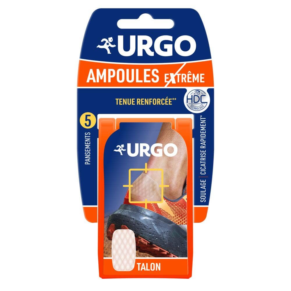 Urgo Pansements Ampoules Extrême Talon 6.8x4.2cm x5