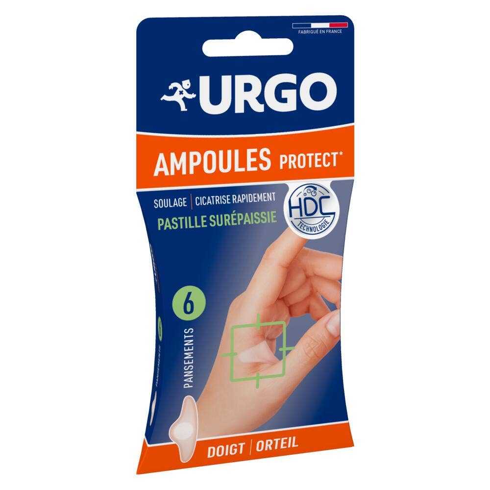 Urgo Ampoules Protect Doigts Et Orteils Pansements Petit Format 6.1x2.5cm x6