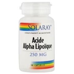 Solaray Acide Alpha Lipoique 30 Gelules 250mg